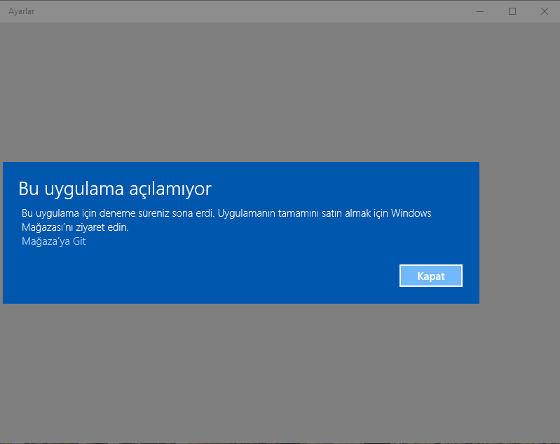  BU Uygulama Açılamıyor, ms-setting:personalization-background Hatası Windows 10