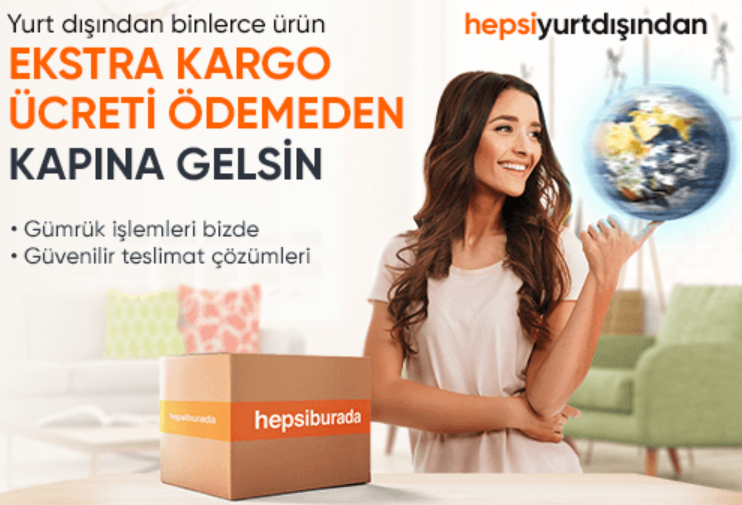 Hepsiburada Yurtdışı (Gümrük Vergisi Dahil - 50 TL Üzeri Kargo Ücretsiz)