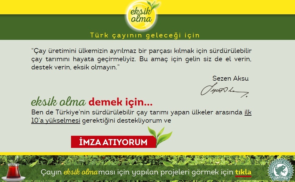  Türk Çayının Geleceği için Destek Kampanyası !