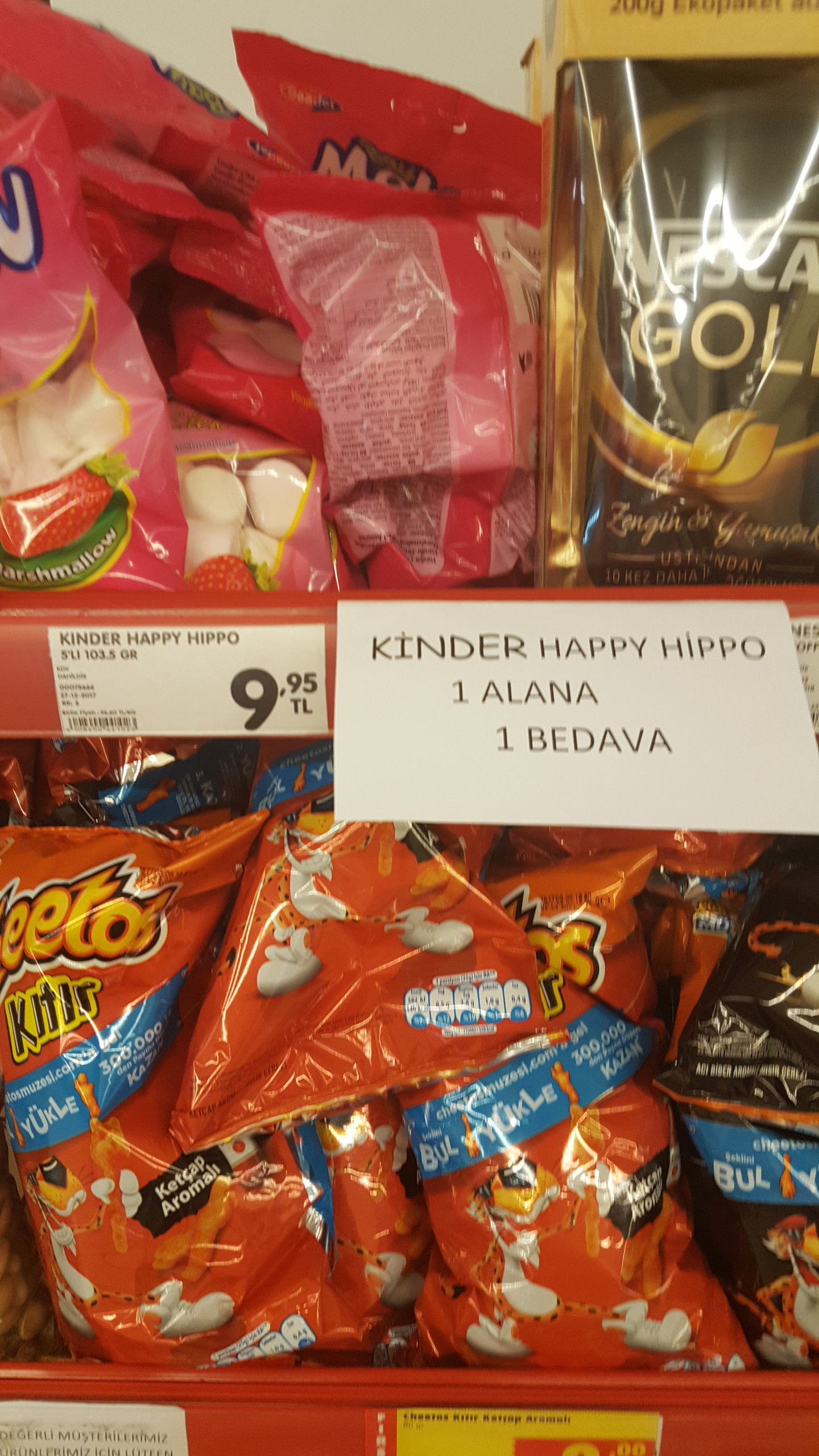 Kinder Happy Hippo 1 Alana 1 Bedava Şok Market