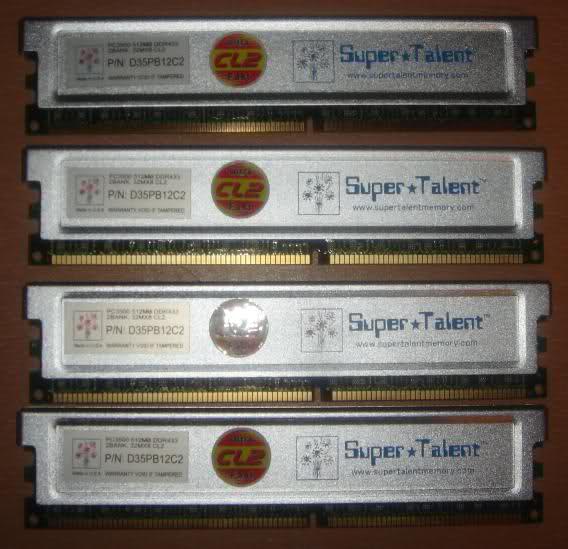  ###Satılık Super Talent 512x4 MB DDR433 CL2 Ram###
