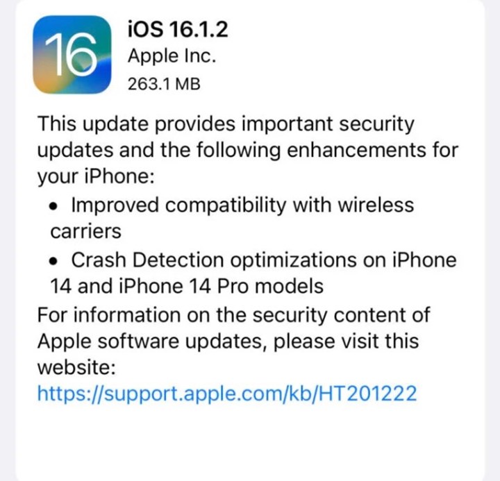 iOS 16.1.2 güncellemesi yayımlandı! İşte yenilikler