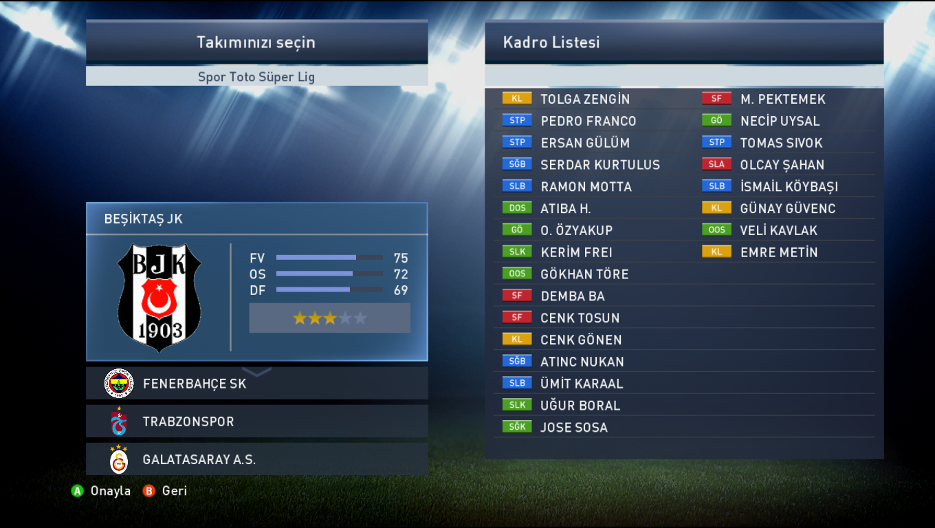  PES 15 4 BÜYÜKLER YAMASI