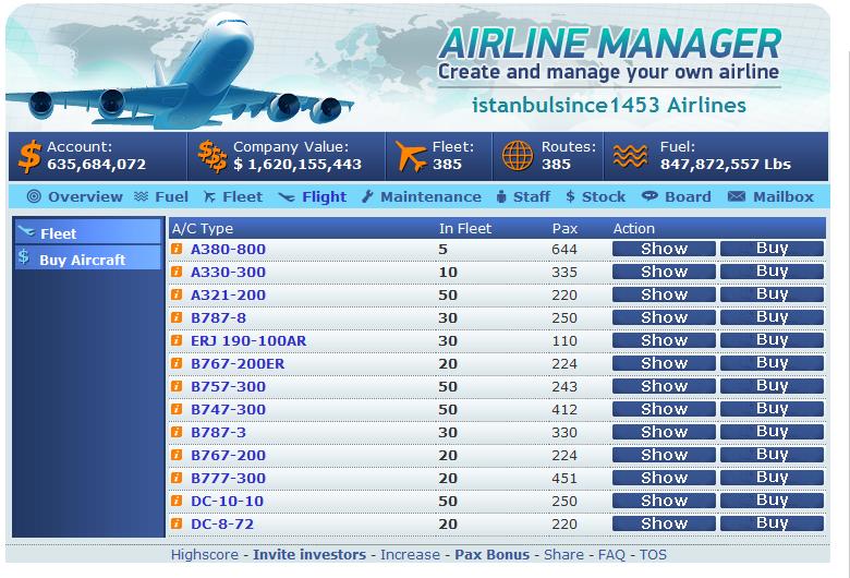  ..:::FACEBOOK AIRLINE MANAGER TUTKUNLARI:::..