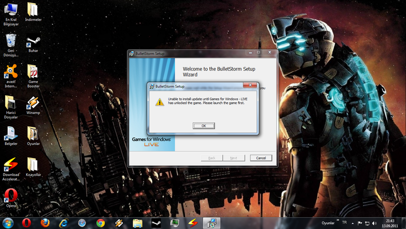 bulletstorm hata veriyor