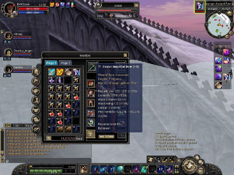  Phoenix serverinde Satılık/Takaslık 58 lvl % 71 x-bow/bard Character!!!!