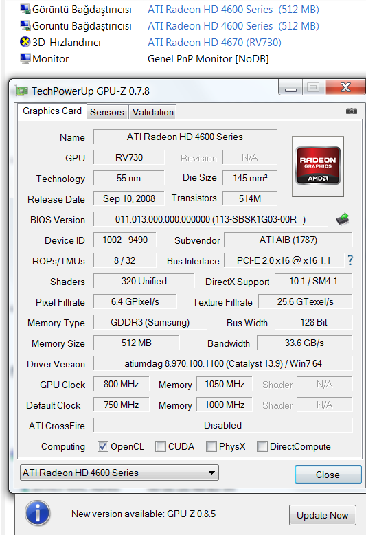  HIS HD 4670 IceQ Turbo 512MB (128bit) DDR3 DX10.1 PCIe
