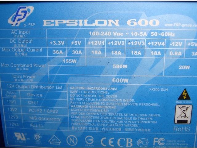  5750/5850'ye FSP 400W ATX PSU yeterli olur mu?