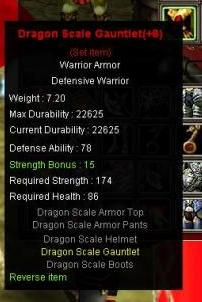  +8 Dragon Scale Gauntlet (Warrior)