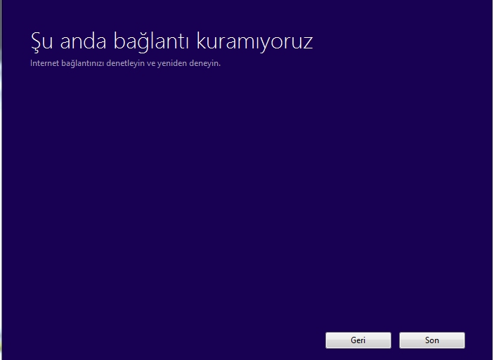  Windows 8 Yükseltme Bağlantı Kurulamıyor