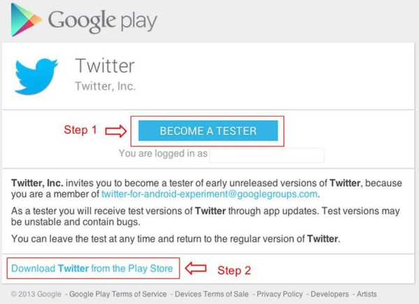 Twitter, Android için bir alfa sürümü test programı başlatıyor