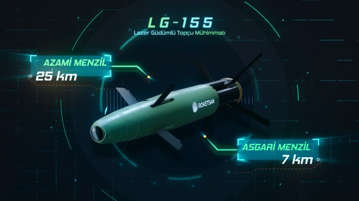 Roketsan LG-155: Fırtına için lazer güdümlü topçu mühimmatı tanıtıldı