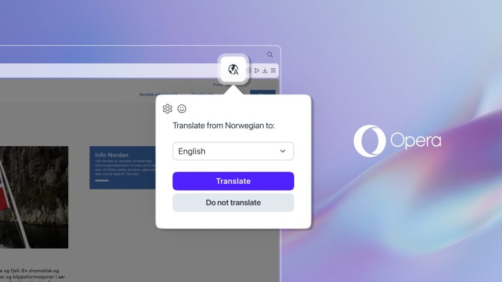Opera tarayıcı, yerleşik çeviri özelliği kazandı