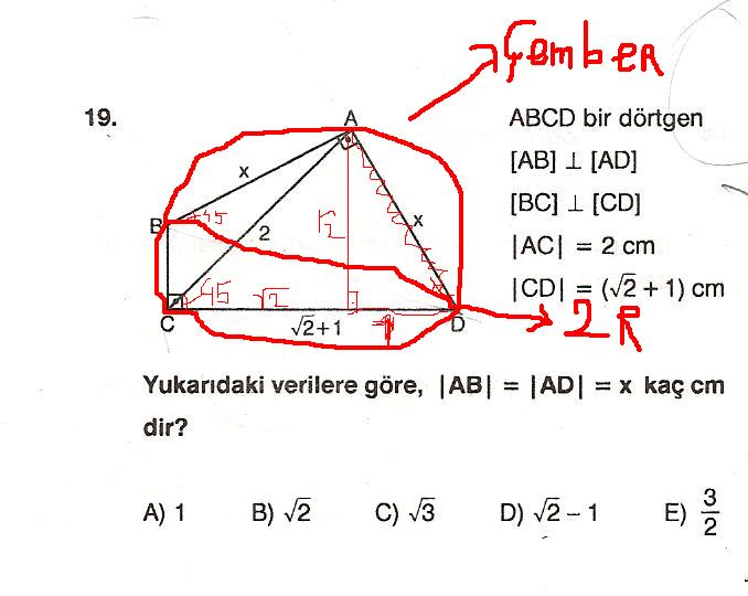  Geometriden 1 dörtgen sorusu