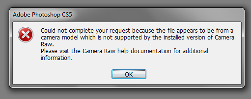  Photoshop CS5'de Raw Formatını Açamıyorum - 650D