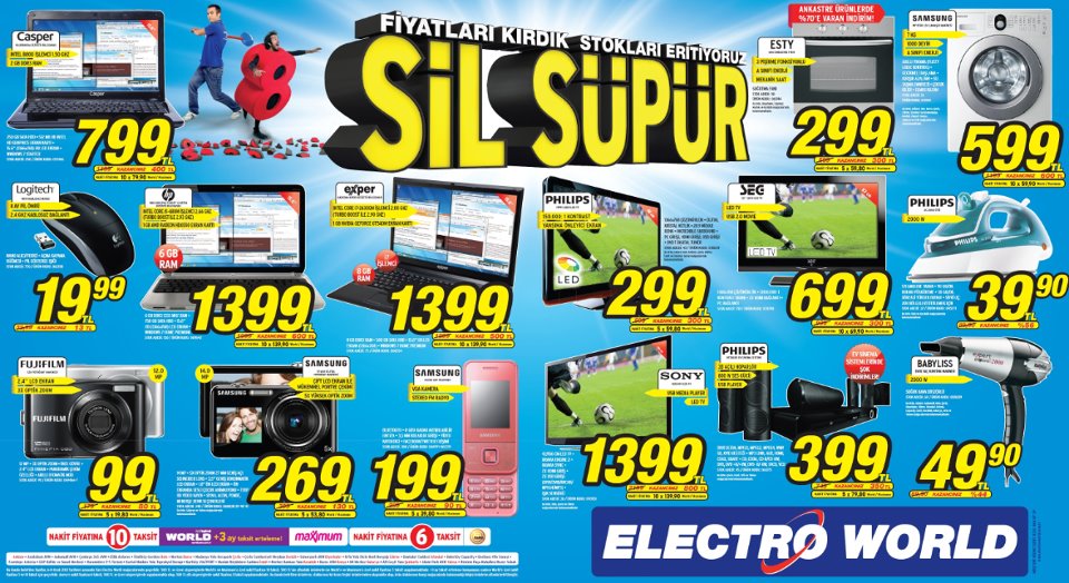  ElectroWorld Fiyatları Kırdık Stokları Eritiyoruz Kampanyası 6 Ocak 2012