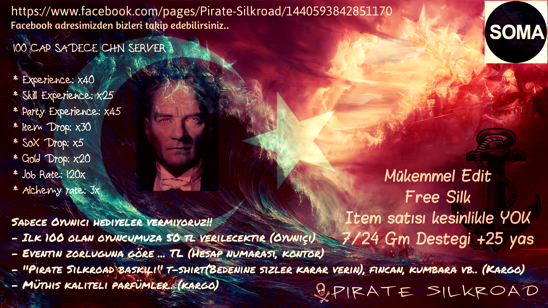  Pirate Silkroad 100 Cap|| Sadece Chn ||Açılış 10.06.2014