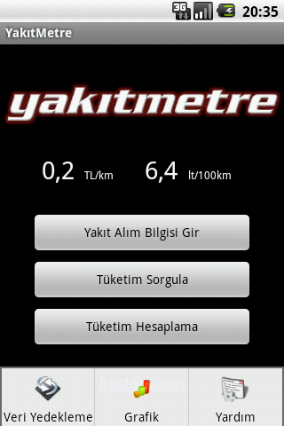  YAKITMETRE - Android için Bedava Yakıt Tüketimi Hesaplama ve Takip Programı