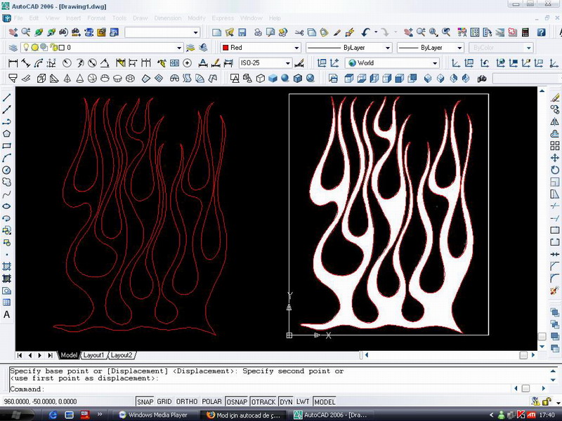  Mod için autocad de çizilmiş ateş efekti lazım.