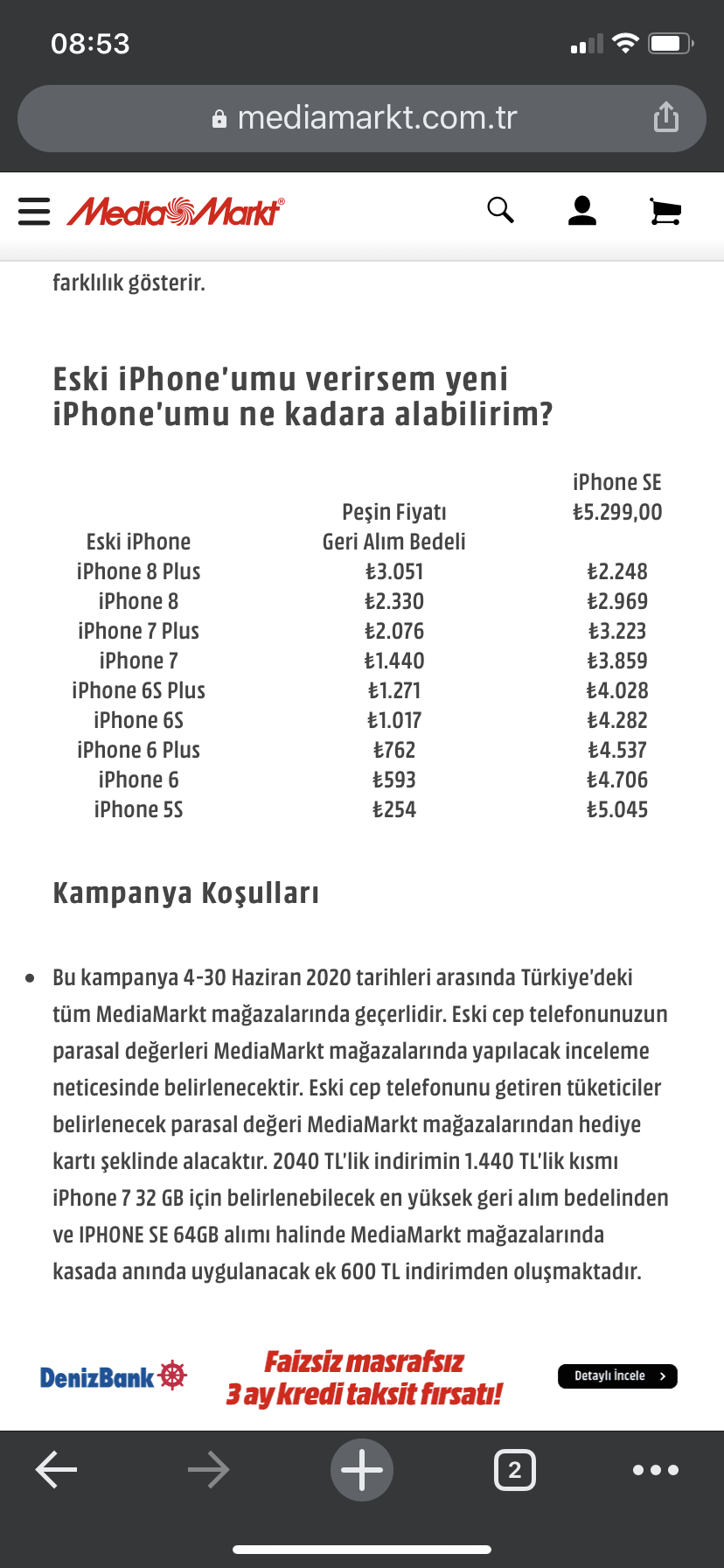 eski iphone u getir yenisini al apple 2020