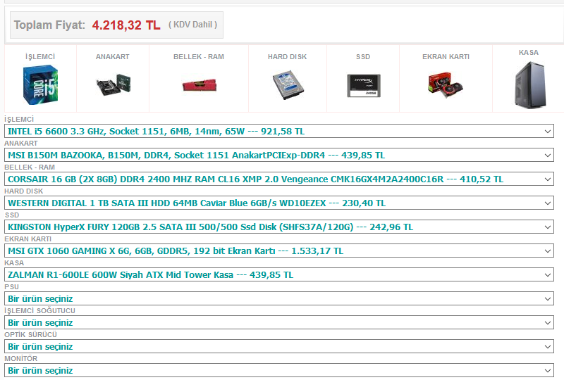  4300 TL SİSTEM TAVSİYESİ