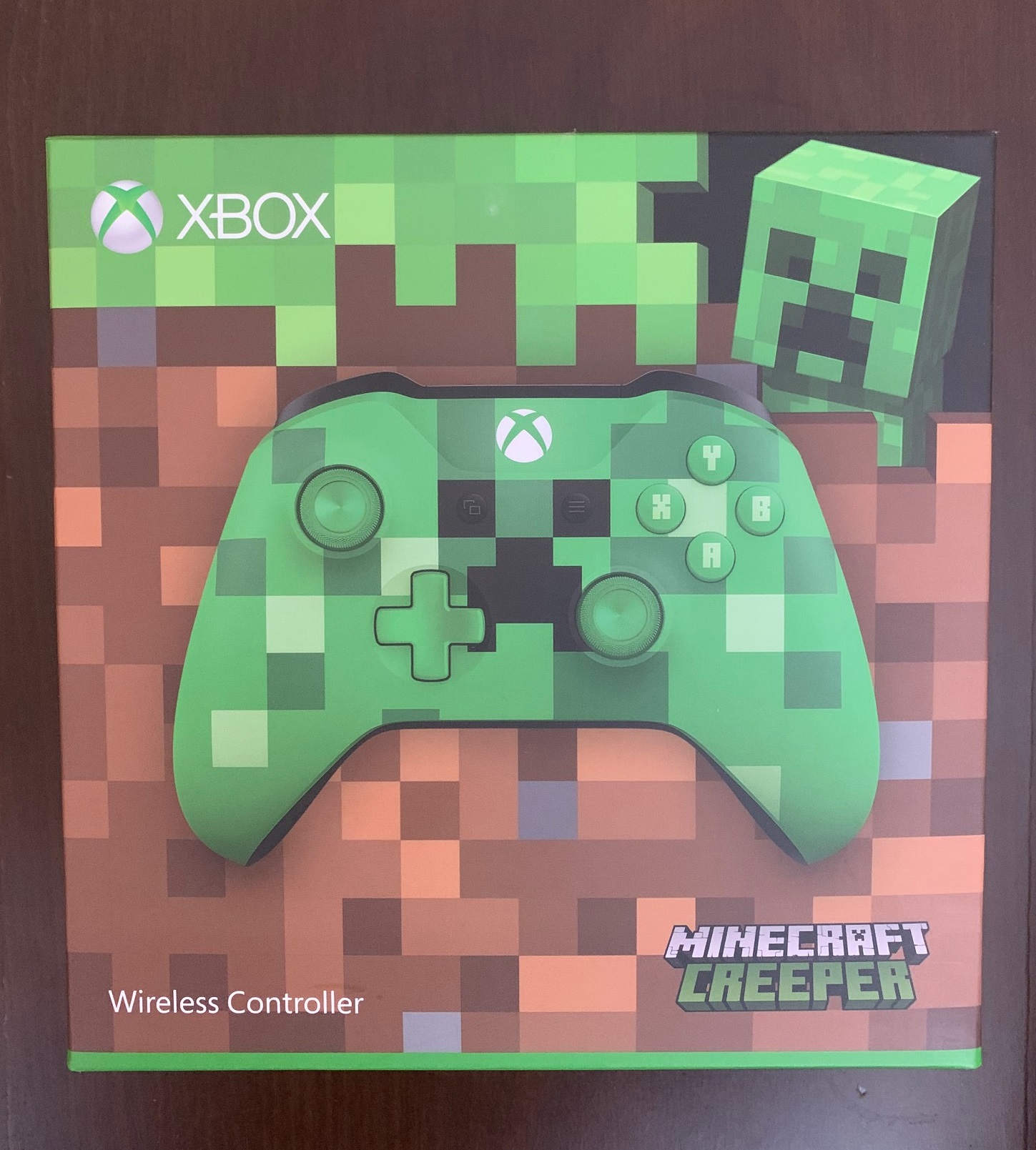 Sıfır Xbox One Kablosuz Oyun Kumandası Minecraft Temalı