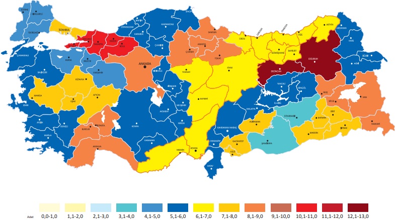  İl il İnternet Kullanım Oranları ve Yerel Seçim Haritaları