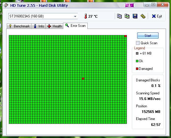  SEAGATE 160GB SATA Bad Sector için program