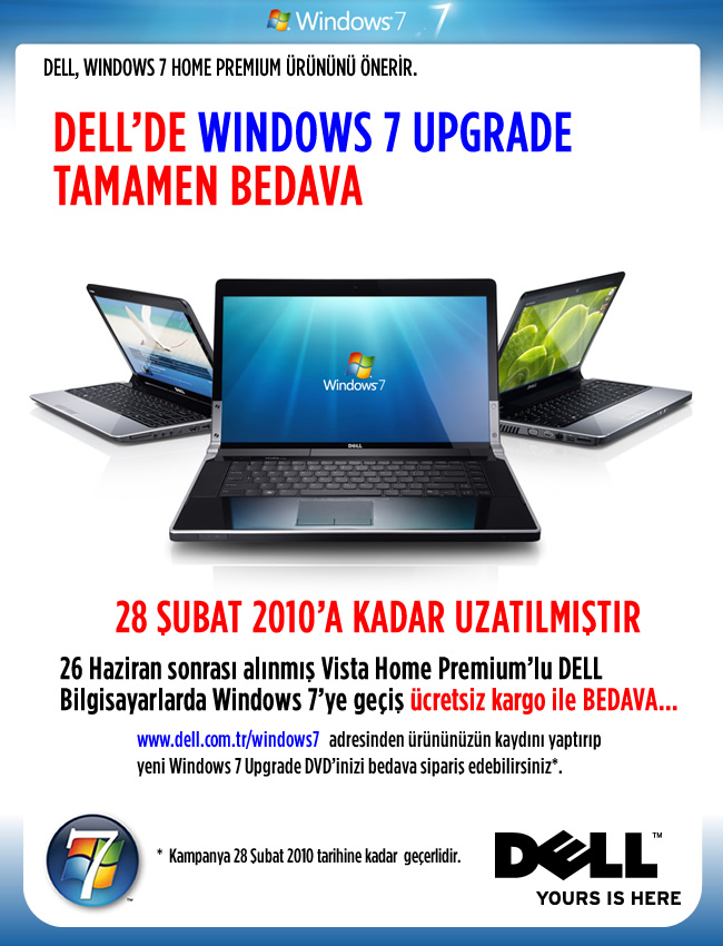  28 Şubat DELL; Windows 7 geçiş uzatıldı