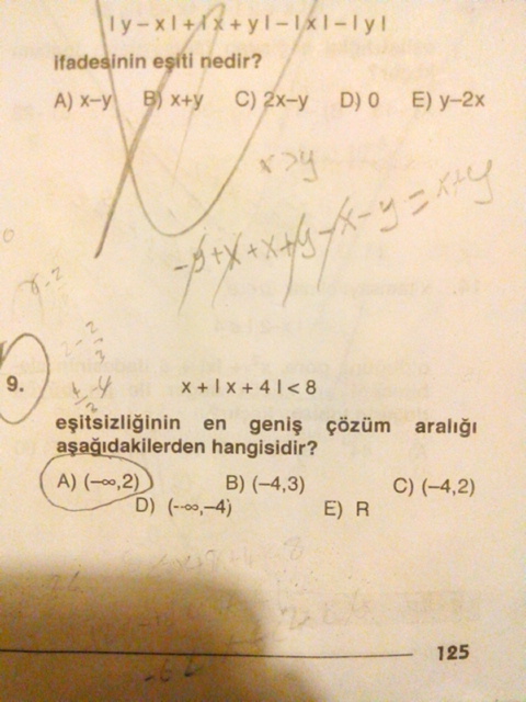  mat 1 mutlak değer soruları