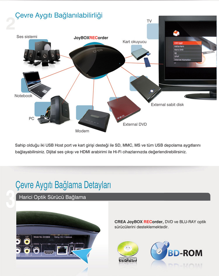  Crea Mediaplayer JOY BOX RECORDER Full HD