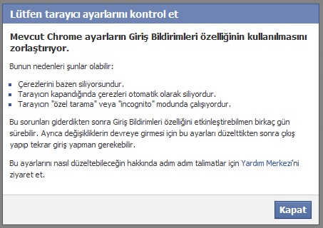  facebook ve twitter sorunu