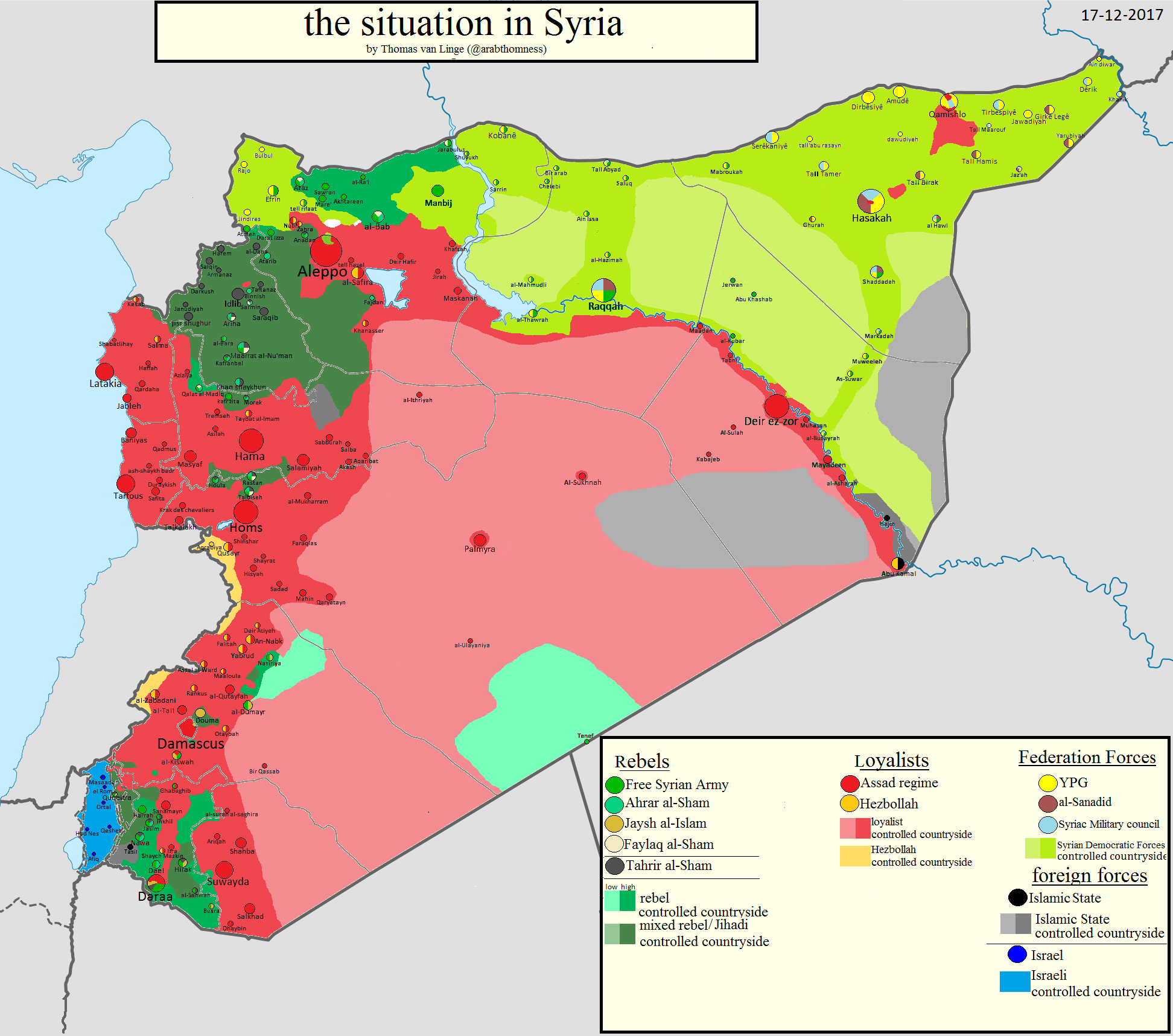 Suriye haritasındaki ilginç küçük bölgeler
