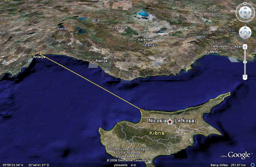  Kıbrısla Antalya arasında 260Km lik Kablosuz Link Kuracak Kişiler Aranıyor!