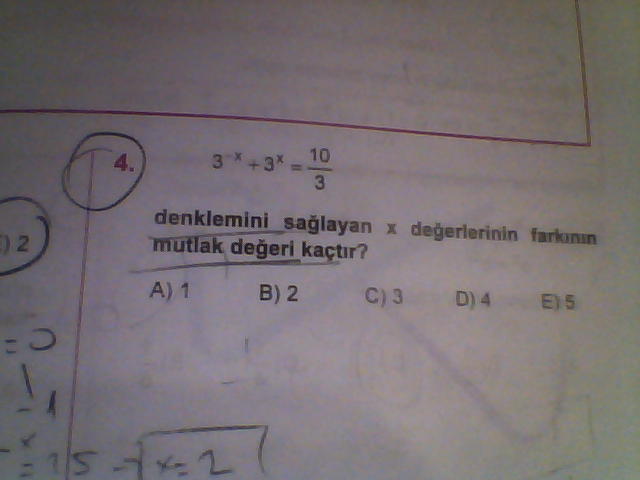  ÜSLÜ SAYILARLA İLGİLİ SORULARIM