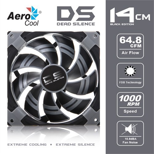 Aerocool "Dead Silence" 14cm Sessiz Kasa Fanı