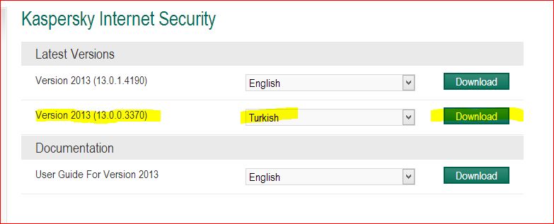  Kaspersky Internet Security  2013 Türkçe Final sürümü yayımlandı