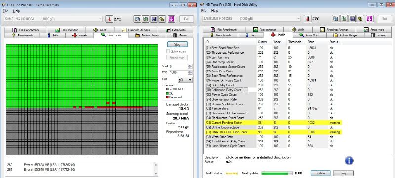  Samsung Spinpoint F3 Disk sorunsalı