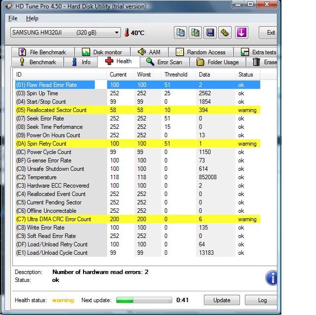  HD tune programlı ile harddisk testi resimli anlatım