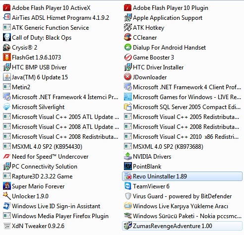  hangi programları silmeliyim