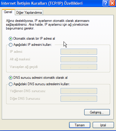  format sonrası internet bağlantısı???