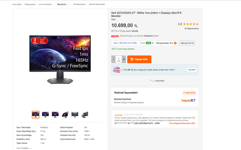 27" ve üzeri 2K 144 Hz Monitör Tavsiyesi (dolar artmadan)