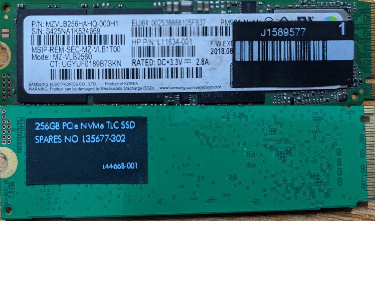Samsung PM981 256GB M.2 PCI-E 3.0 x4 TLC 3D-NAND SSD MZ-VLB2560 ...