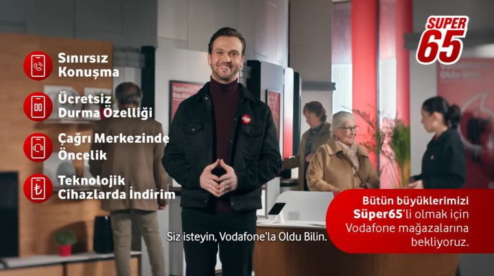 Vodafone, 65 yaş ve üzerine “Süper65” sürprizini duyurdu