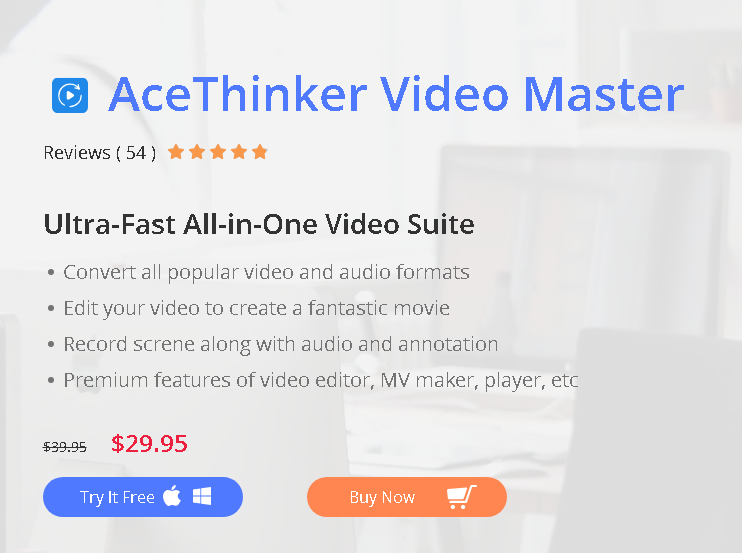 ACETHINKER VIDEO MASTER Ücretsiz Lisans Windows & Mac