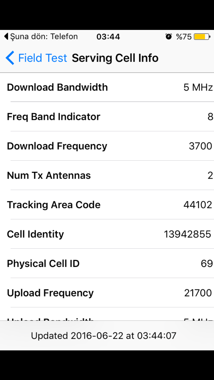  Lte Band desteği sorunum var?