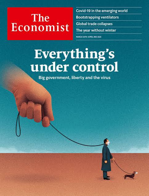 The Economist Dergisi Nisan 2020 kapağı