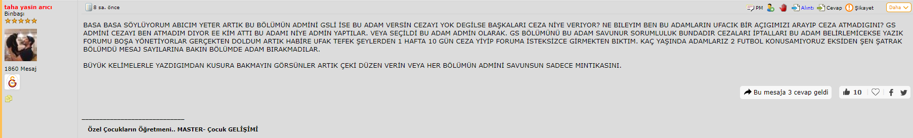 Üyelerin aldığı "ABSÜRT" cezalar. Değişiklik istiyoruz.