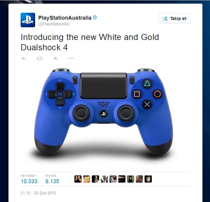  Sony Avustralya Yeni Beyaz ve Altın rengi DS4 ü tanıttı.