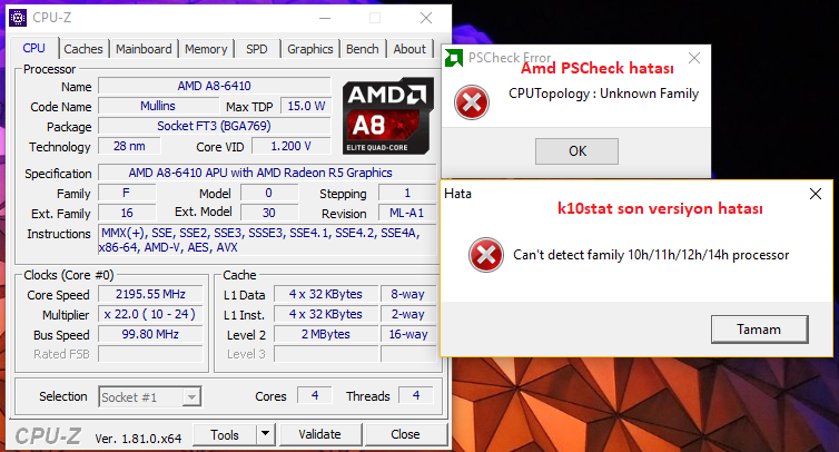 Laptop + Amd A8 6140 Overclock